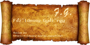 Földessy György névjegykártya