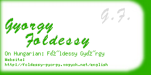 gyorgy foldessy business card